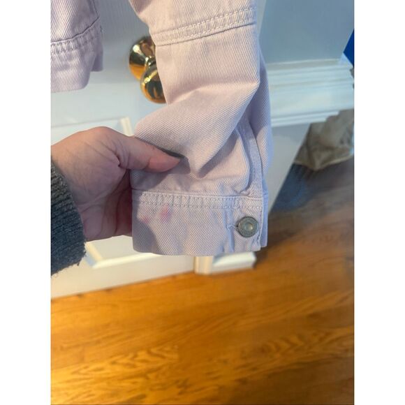 Free People Lavender Denim Jacket sz L EUC - Picture 6 of 8